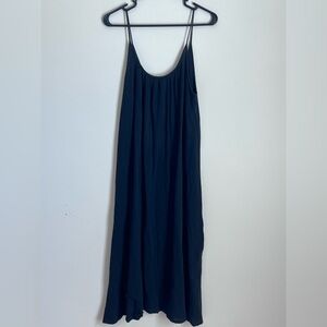 9seed Tulum Maxi Cover Up Dress Orange Spaghetti Strap Low Back